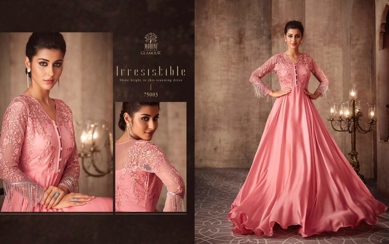 Glamour Vol-75 Silk Georgette With Cancan Designer Wedding Salwar Suit